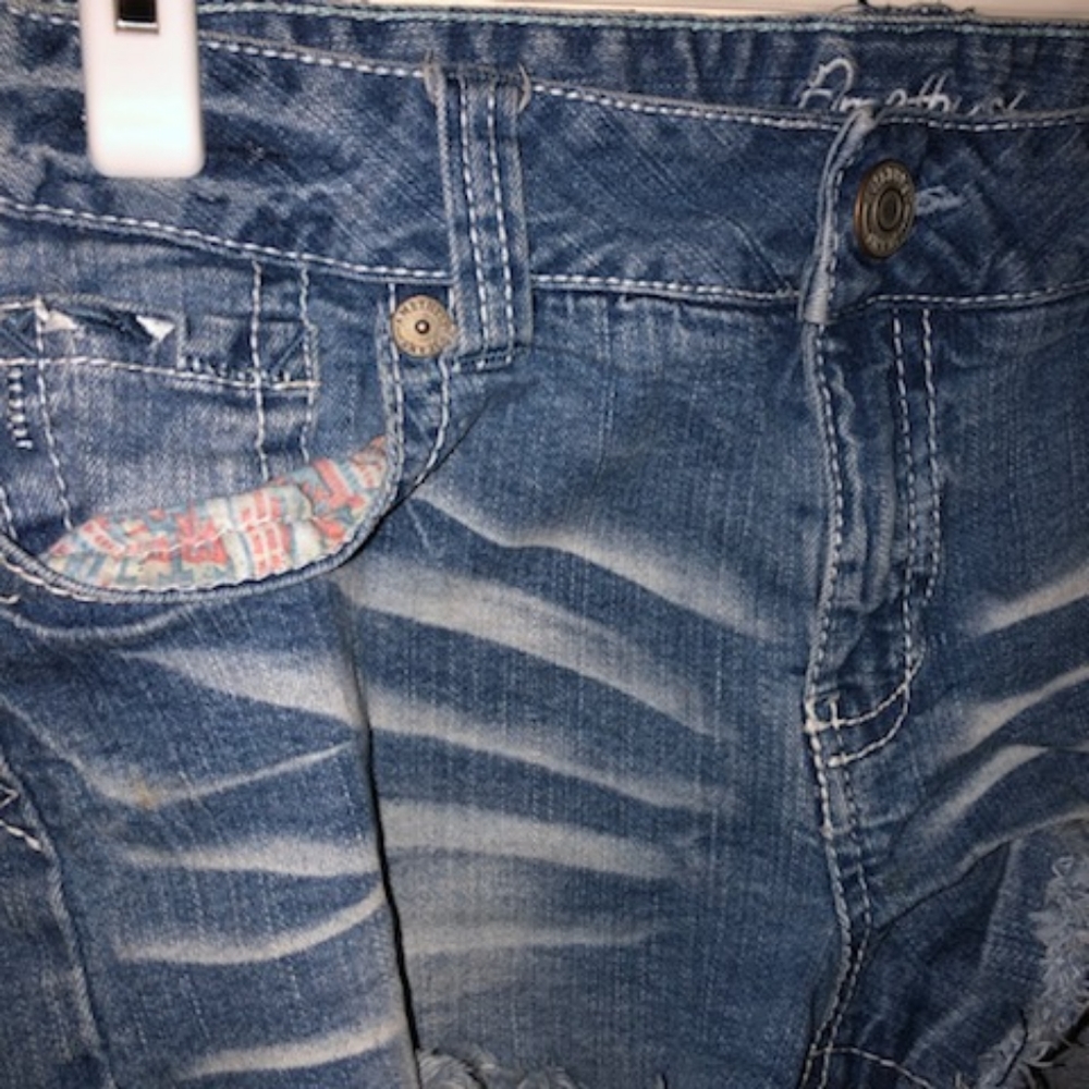 Amethyst blue jeans shorts
